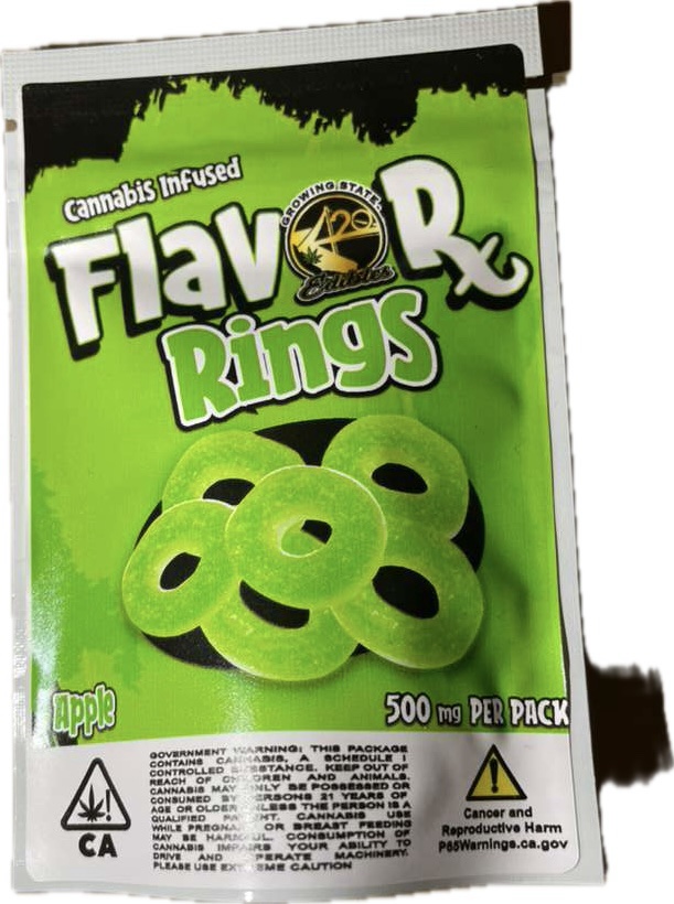 Apple Flavor Rings Edibles  500mg