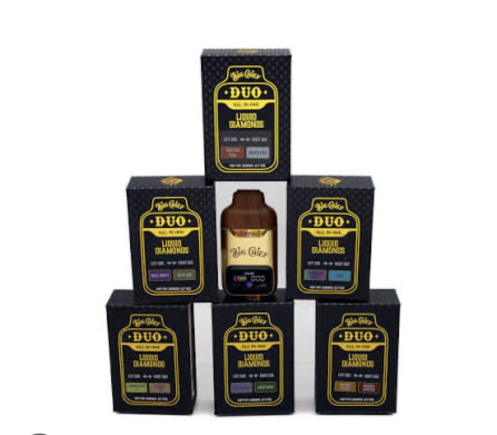 BIG CHIEF – DISPOSABLE RECHARGEABLE VAPE CARTS – DUO -LIQUID DIAMONDS – 2GM (2000MG)