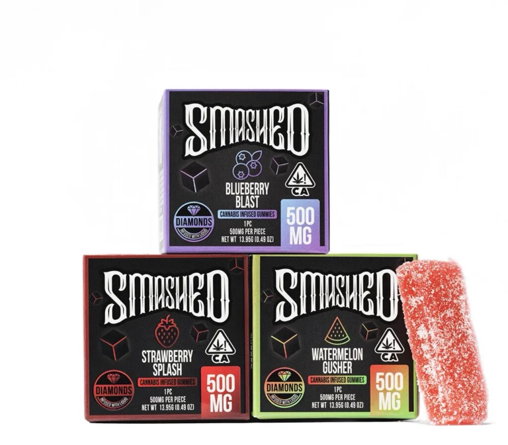 Smashed Liquid Diamond Infused Gummies 500 MG Copy
